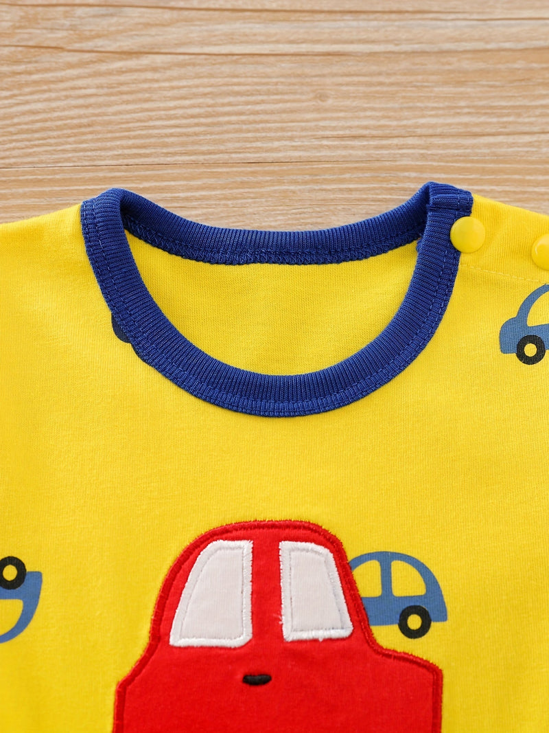 Playful Car Baby Romper for Babies – Perfect for Summer Adventures