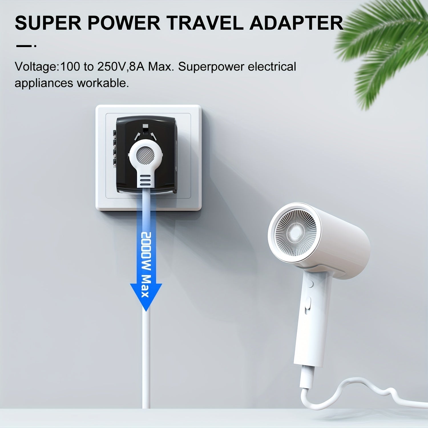 Travel Adapter with 4 USB Ports and Type-C – Global Charger with Fast Charging and Safety Features