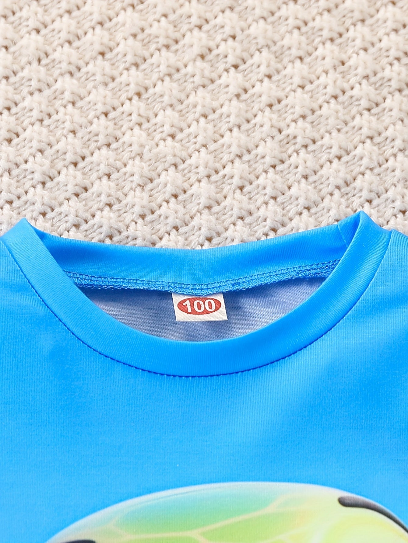 Turtle Print Summer Set – Casual T-Shirt and Shorts for Boys