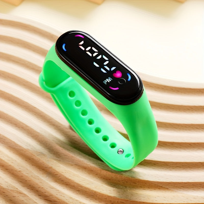 Glow-in-the-Dark Children's Watch - Colorful LED Display and Sporty Design