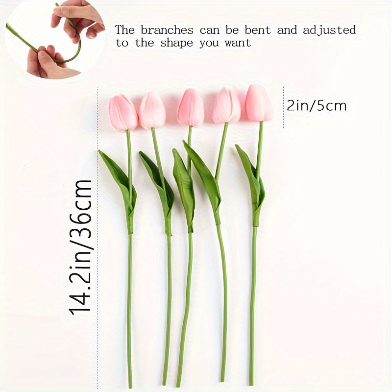Set of 10 Realistic Tulips – Perfect for Weddings and Interior Decoration