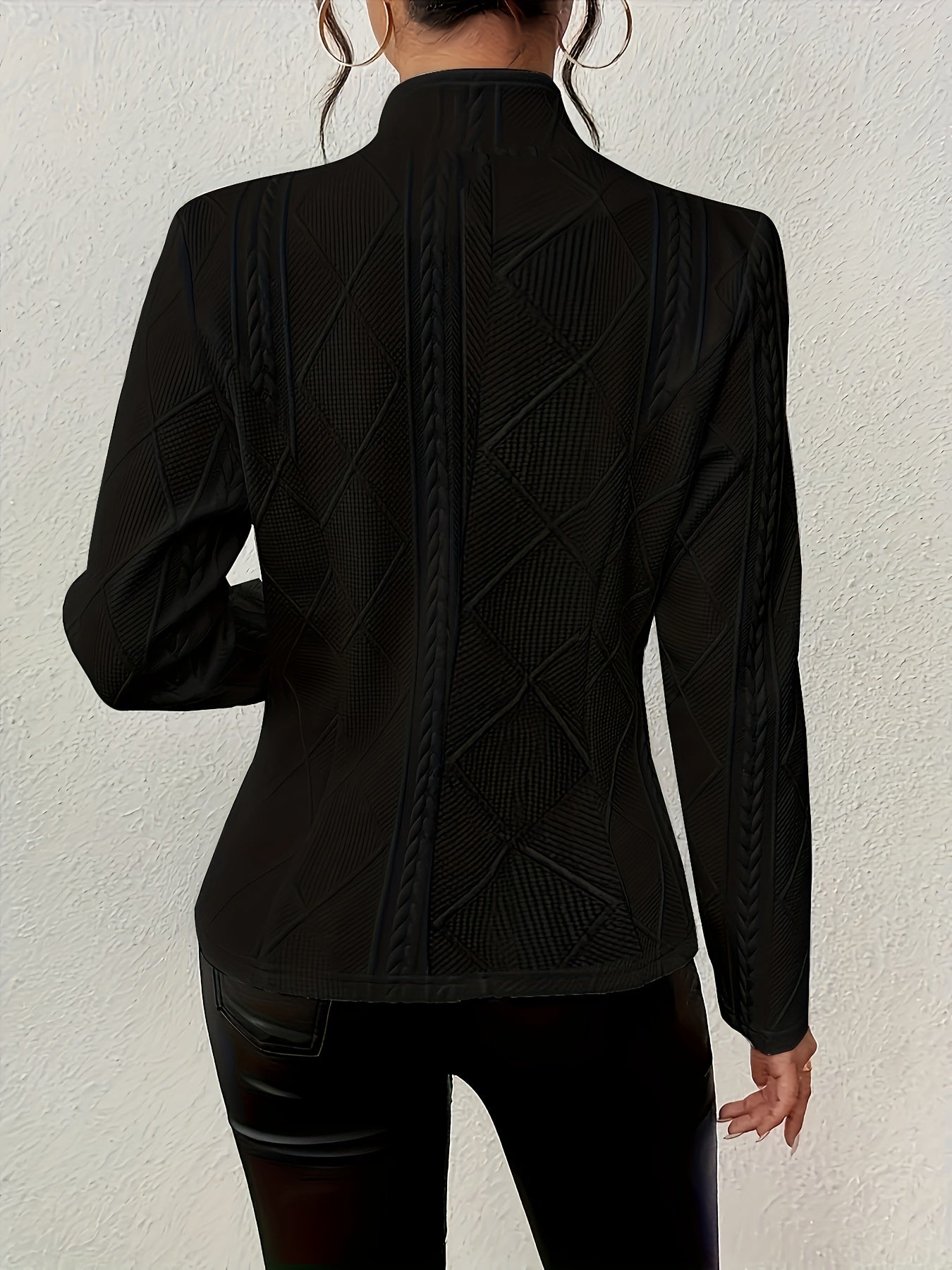 Sophia Woven Jacket - Stylish Fall/Winter Jacket with Buttons and Long Sleeves