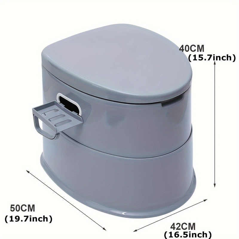 Portable Gray PVC Toilet - Comfortable and Convenient for Camping and Emergency Use