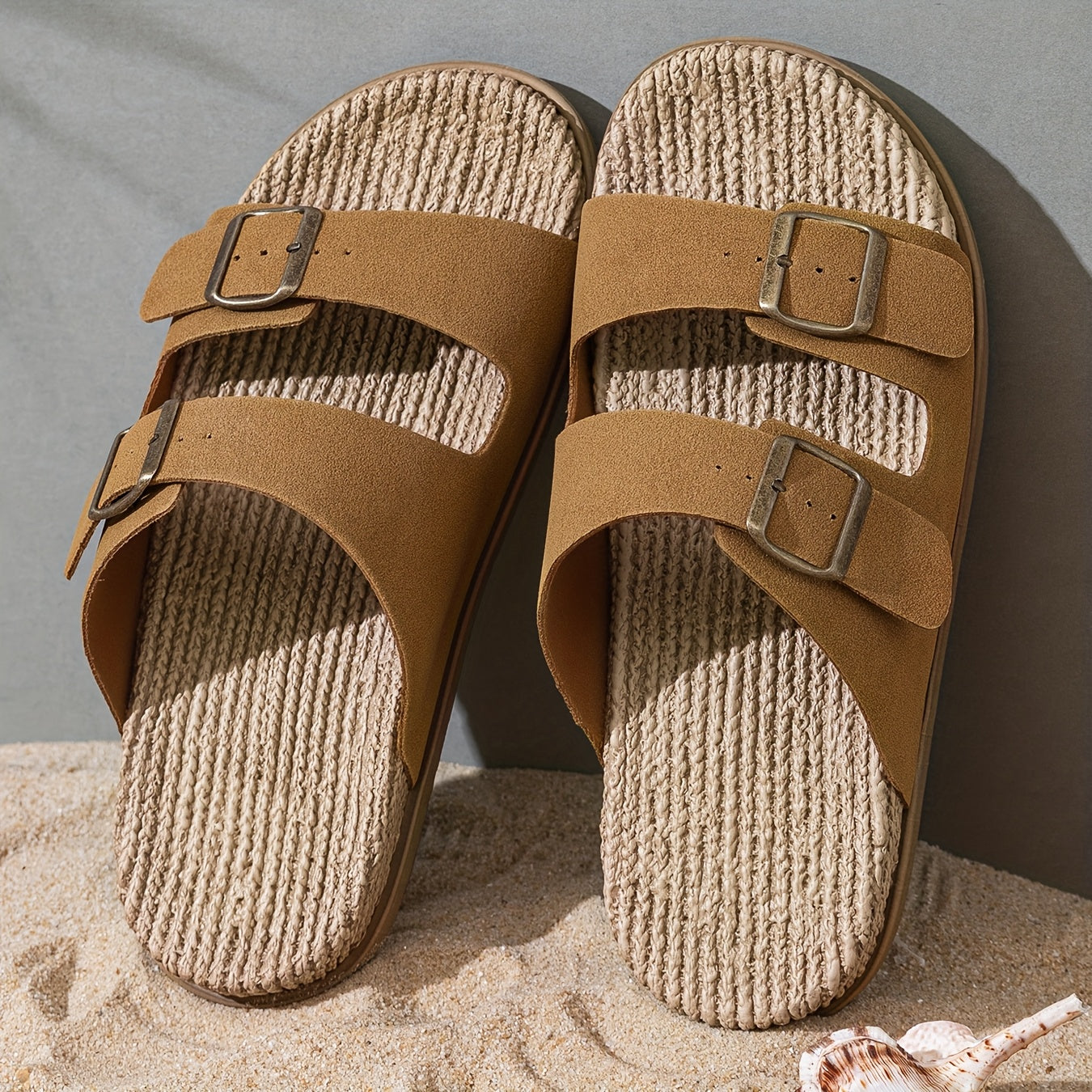 Comfortable Men's Slides with Double Buckle – Practical and Stylish for Indoor and Outdoor Use