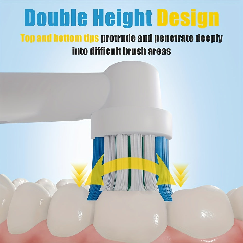 16 Replacement Toothbrush Heads – Compatible with Oral-B Models and Provides Thorough Cleaning