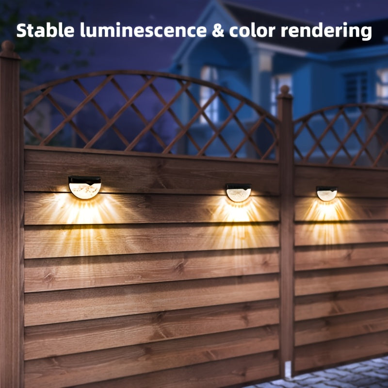 SolarGlow Semi-Round LED Fence Lighting – Elegant and Durable