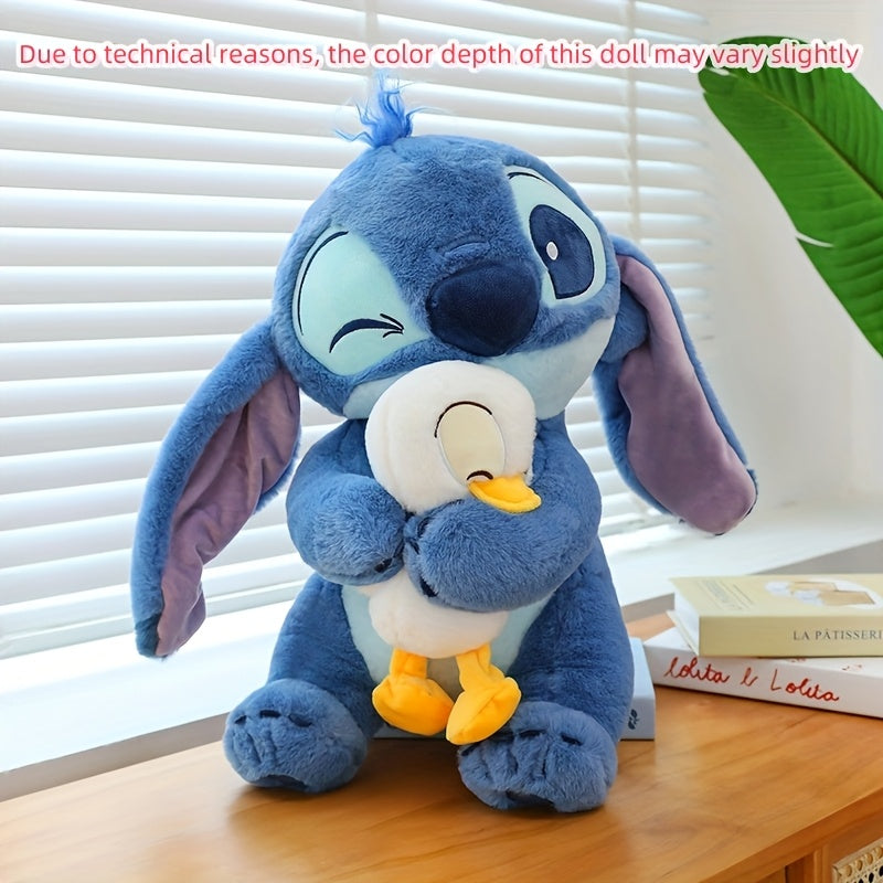 Kawaii Stitch Plush Cuddle Toy - Cute Cartoon Sleeping Doll for Bedtime and Decoration