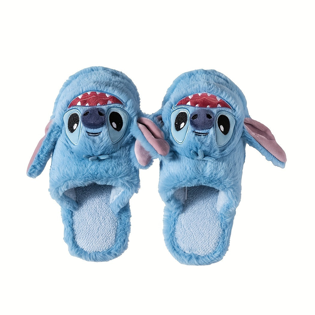 Disney Stitch Plush Slippers – Soft and Warm House Slippers for Cold Days