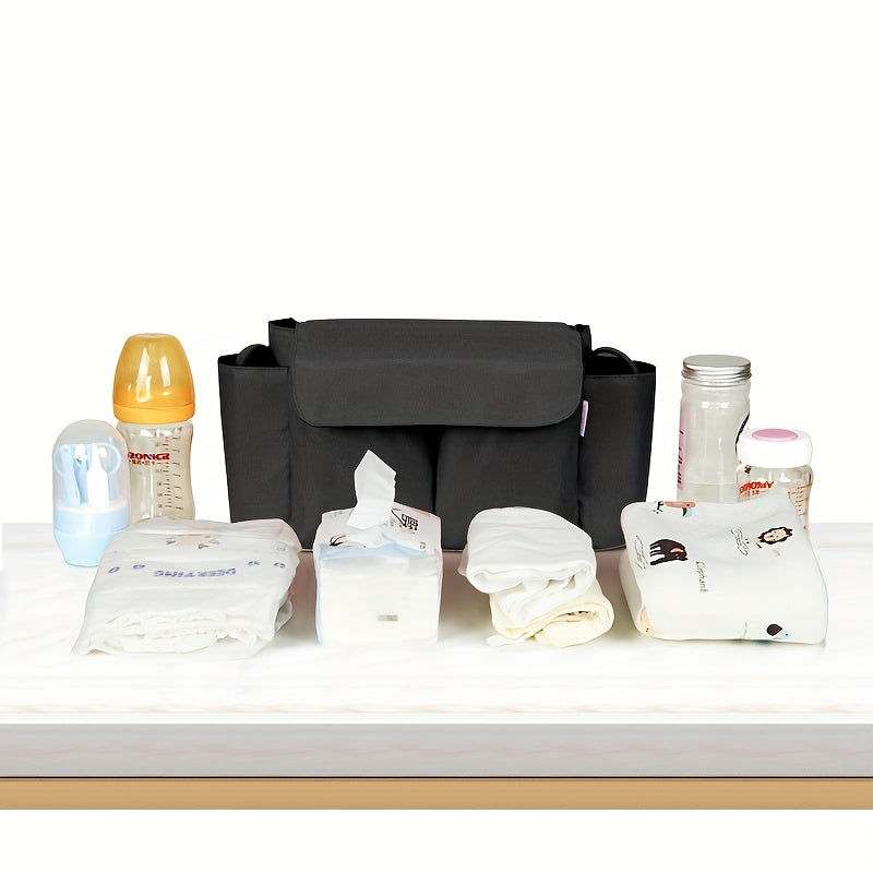 Multifunctional Stroller Bag – Large Capacity, Waterproof Hanging Bag with Pockets for Essential Baby Items