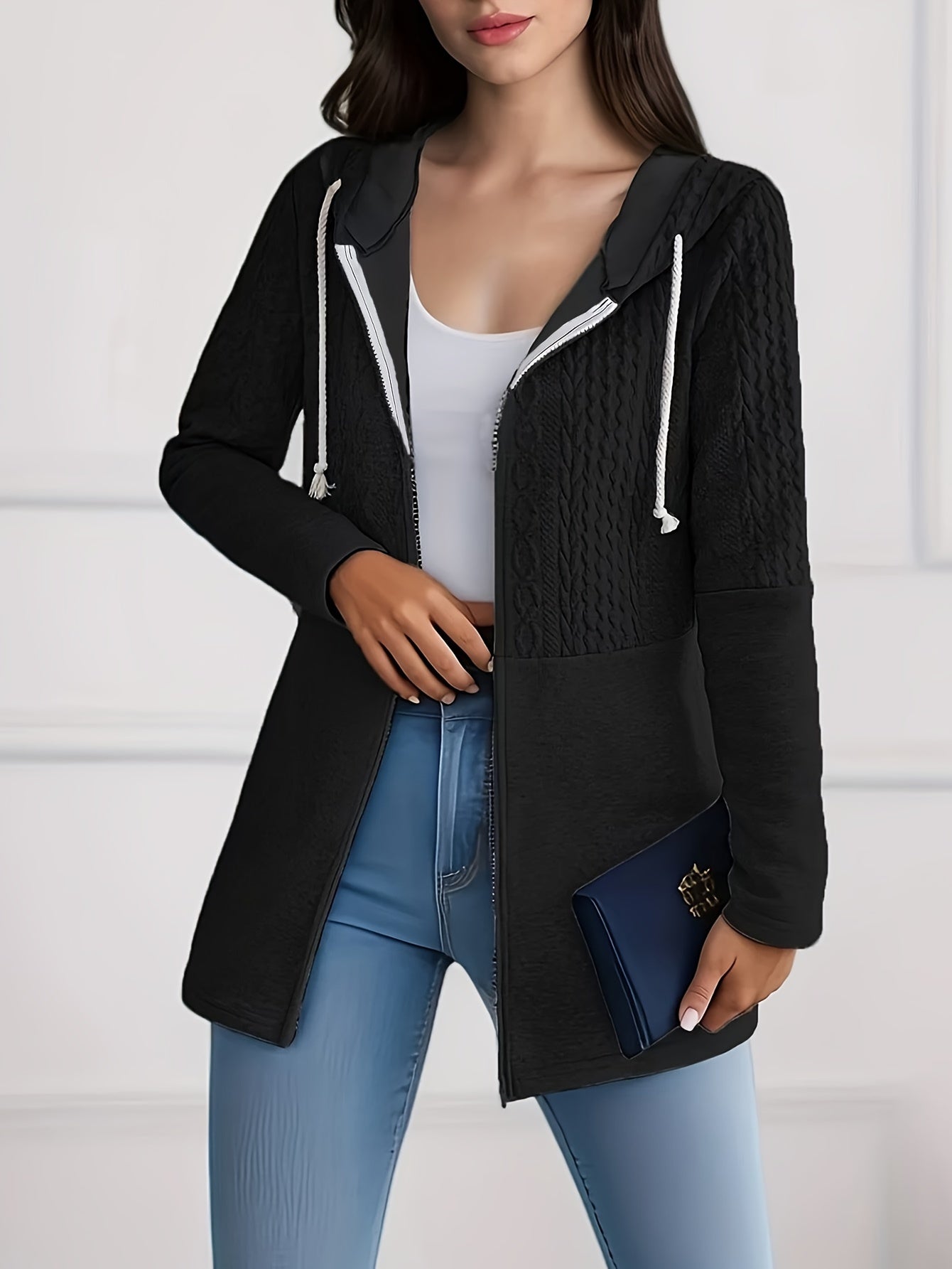 Luna Knitted Hoodie Jacket - Stylish and Comfortable for Women in Autumn and Winter
