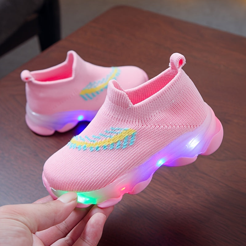 Glow-in-the-Dark Sneakers for Girls – Breathable and Comfortable for All Seasons