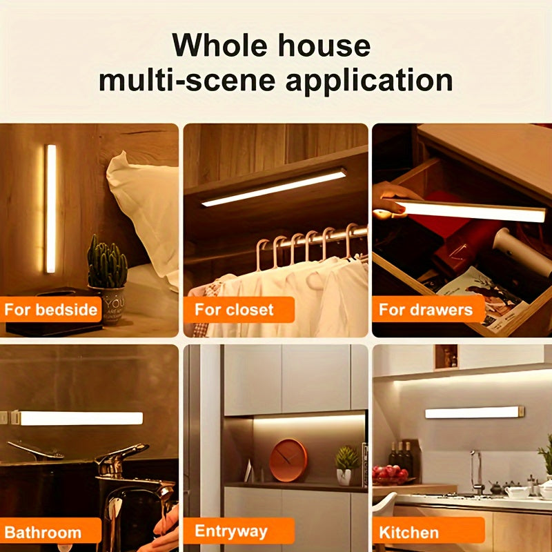 Smart LED Under-Cabinet Lighting with Motion Sensor – Wireless, Rechargeable, and Ultra-Thin