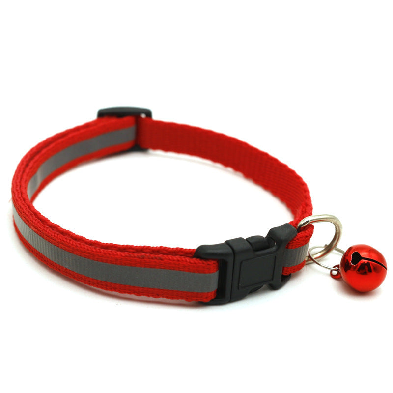 Reflective Cat Collar with AirTag Holder and Bell – Adjustable Collar for Night Visibility