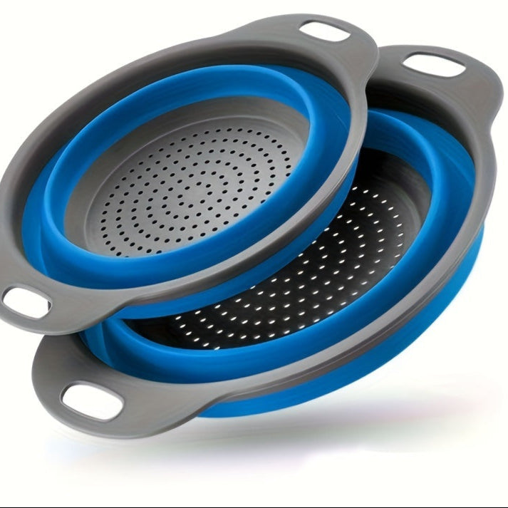 Collapsible Silicone Colander Set – Perfect for Pasta, Vegetables, and Fruit