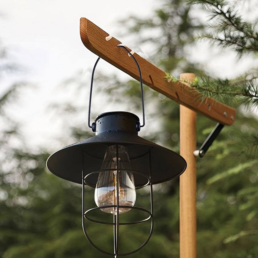 Set of 2 Solar Retro Lanterns – Vintage Hanging Lamps for Garden and Balcony
