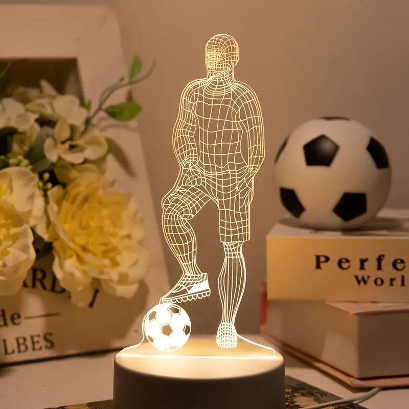 Soccer Player 3D Lamp – For a Sporting Atmosphere