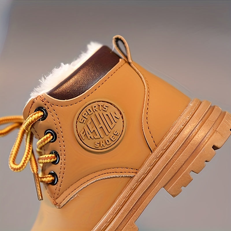 Trendy Fleece Boots for Boys - Warm and Waterproof