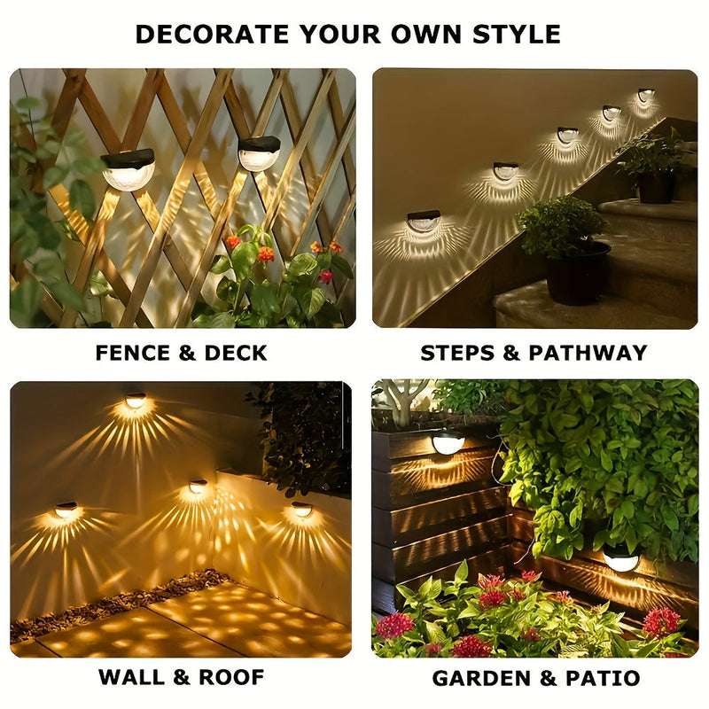 SolarGlow Semi-Round LED Fence Lighting – Elegant and Durable