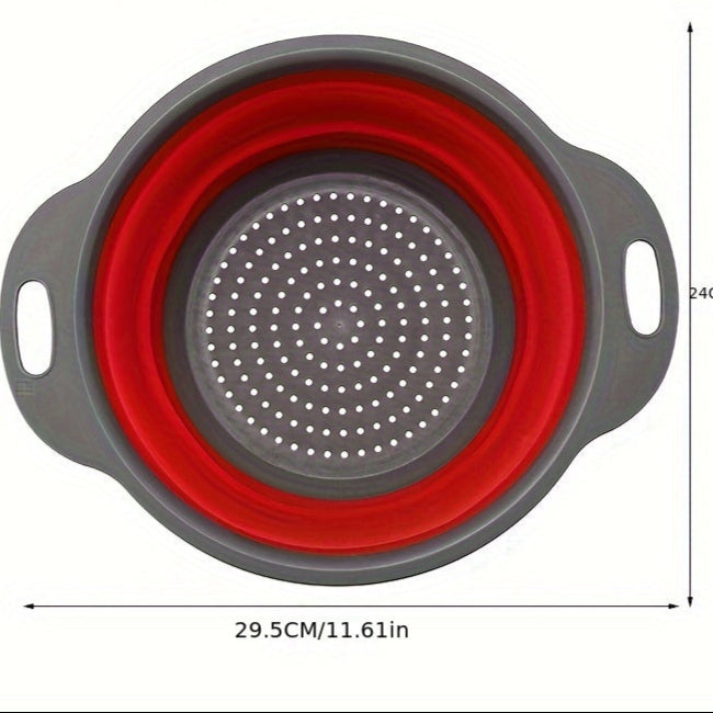 Collapsible Silicone Colander Set – Perfect for Pasta, Vegetables, and Fruit