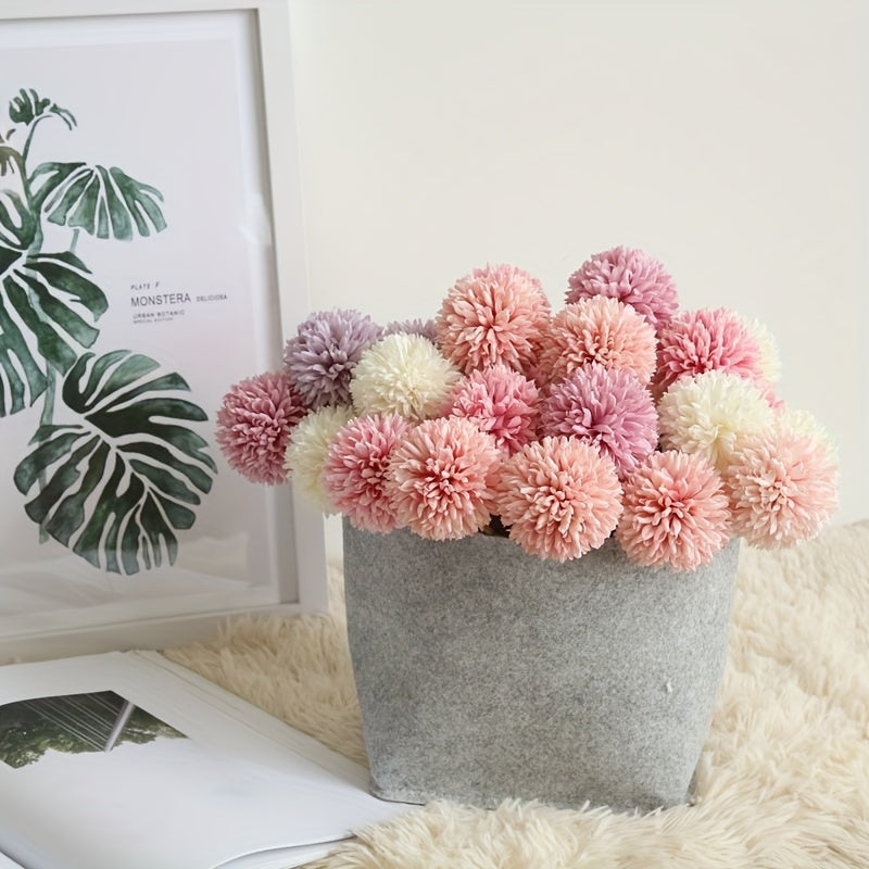 Set of 5 Artificial Chrysanthemum Flowers – Realistic Floral Arrangements for Weddings and Home Decor