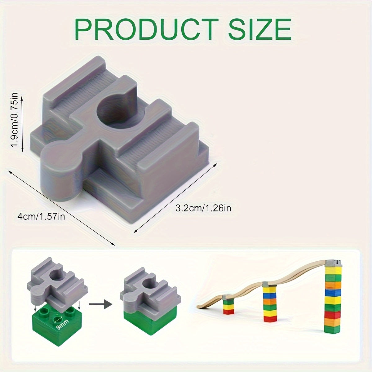 Set of 7-14 Colorful Wooden Track Adapters – Adjustable Connectors for Model Building