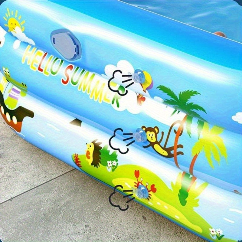 Ocean Splash Inflatable Kids’ Pool – Thick PVC for Backyard Fun