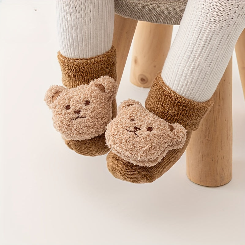 Tessa Cute Bear Slippers for Kids - For Warmth and Fun