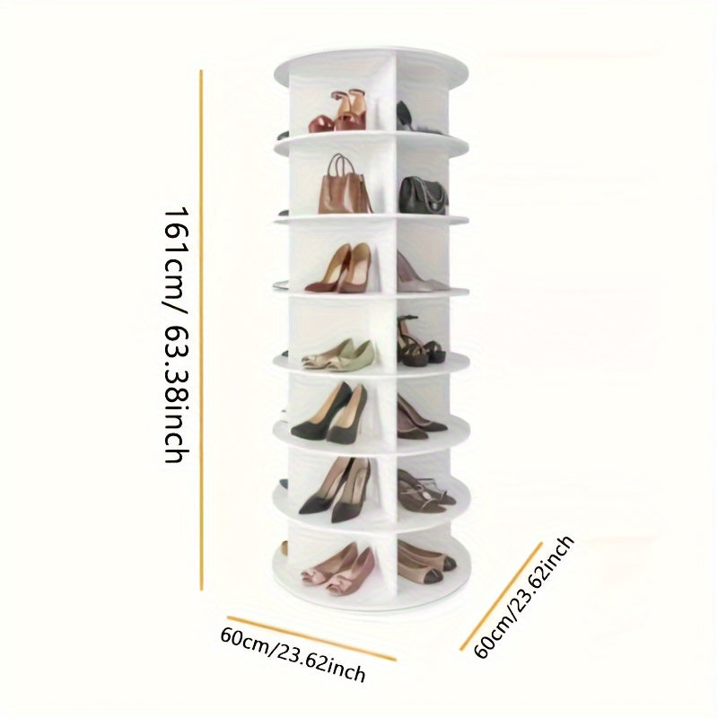 ShoeSpin 360° Rotating Shoe Rack - Space-Saving and Multifunctional