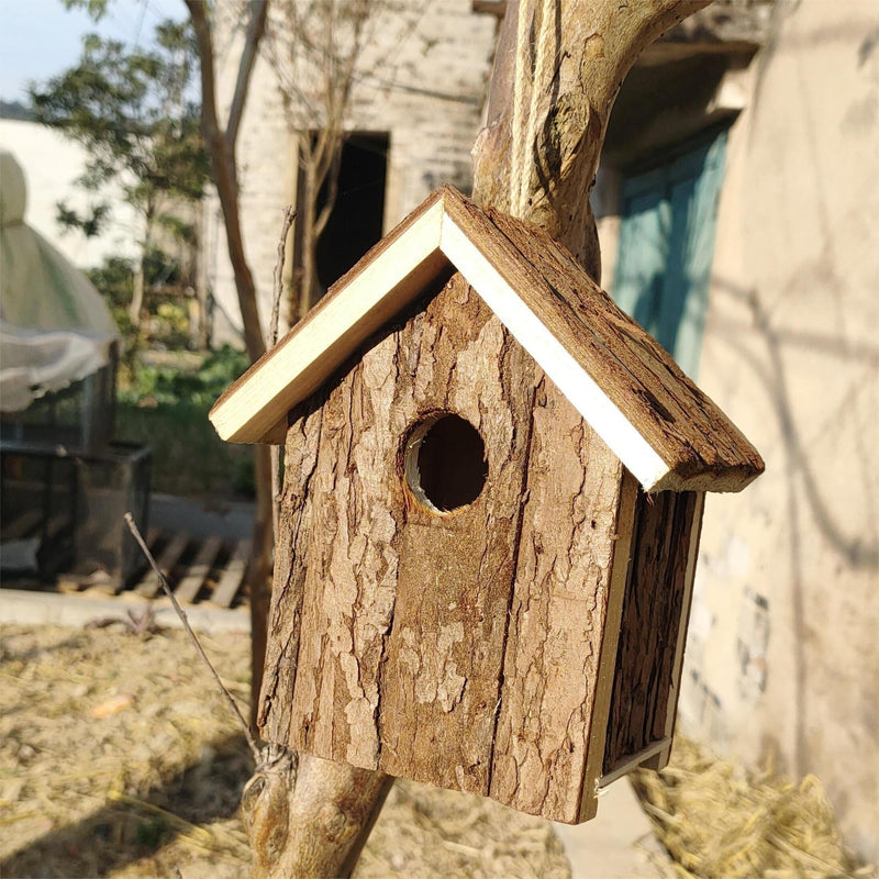 Rustic Wooden Birdhouse – Cozy Home for Garden Birds