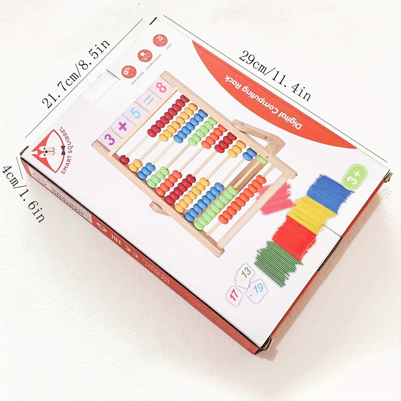 Educational Wooden Abacus – Learn Addition and Subtraction with Colorful Beads