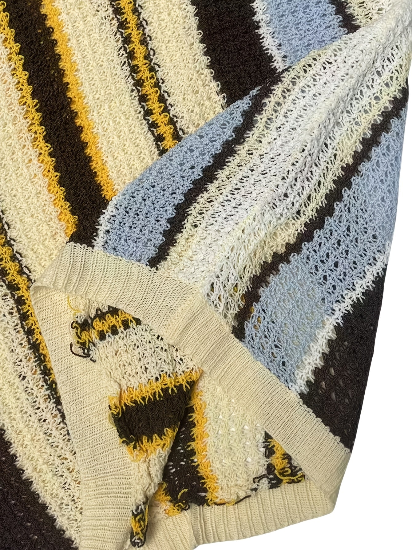 Casual Striped Knitted Sweater – Comfortable and Airy