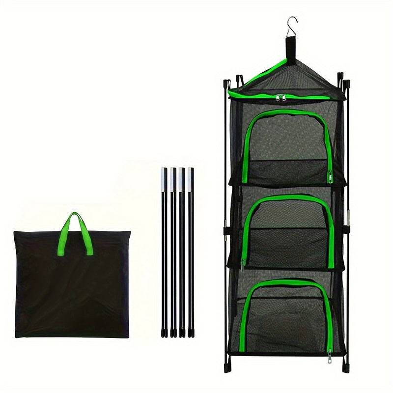 3-Tier Camping Storage Rack – Durable, Compact, and Handy for Camping and Outdoor Activities