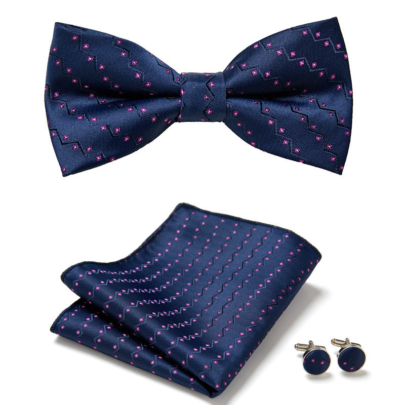 Elegant Bow Tie Set – Handcrafted with Matching Accessories