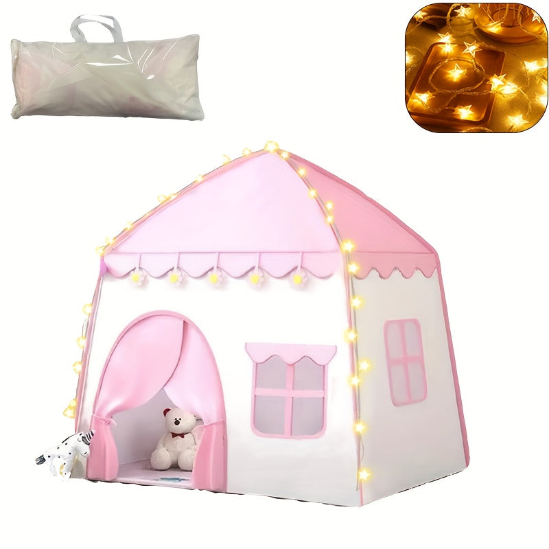 Flower Princess Tent for Children – With Star Lighting and Toy Accessories
