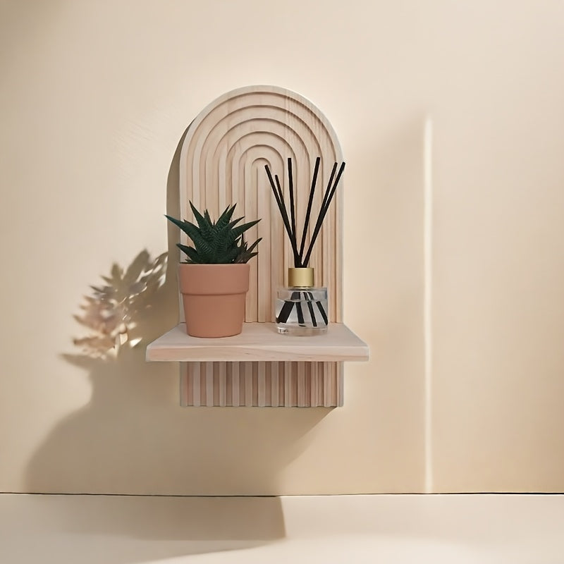 Boho Rainbow Wall Shelf - Stylish Storage for Any Room