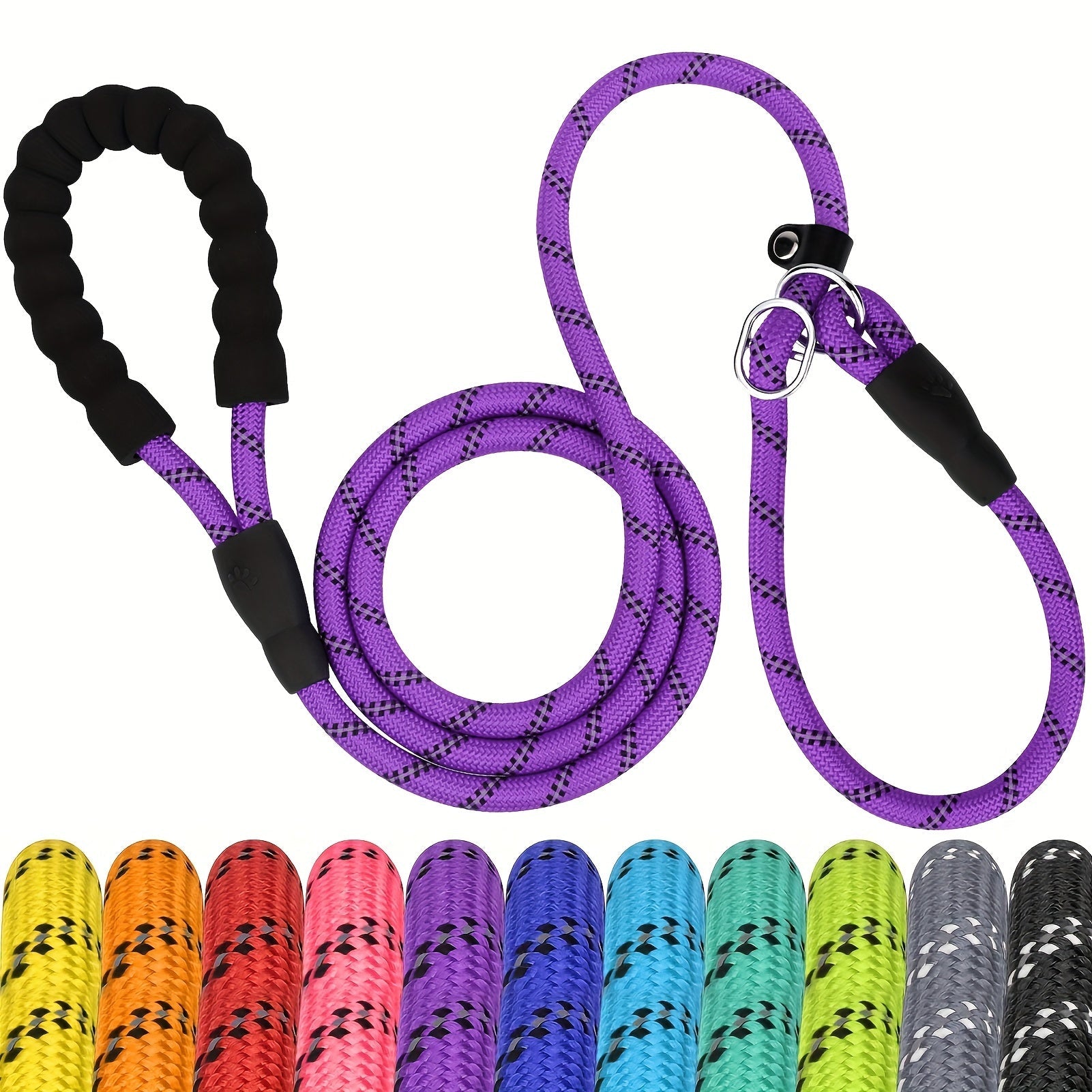 Reflective Dog Leash with Padded Handle – Adjustable and Durable for All Dogs