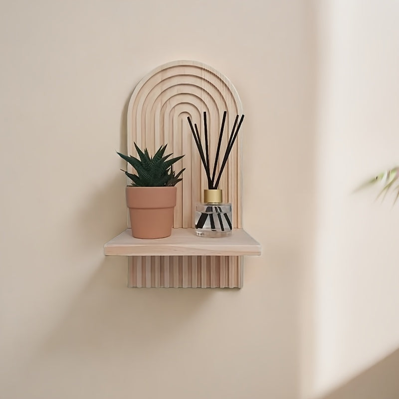 Boho Rainbow Wall Shelf - Stylish Storage for Any Room