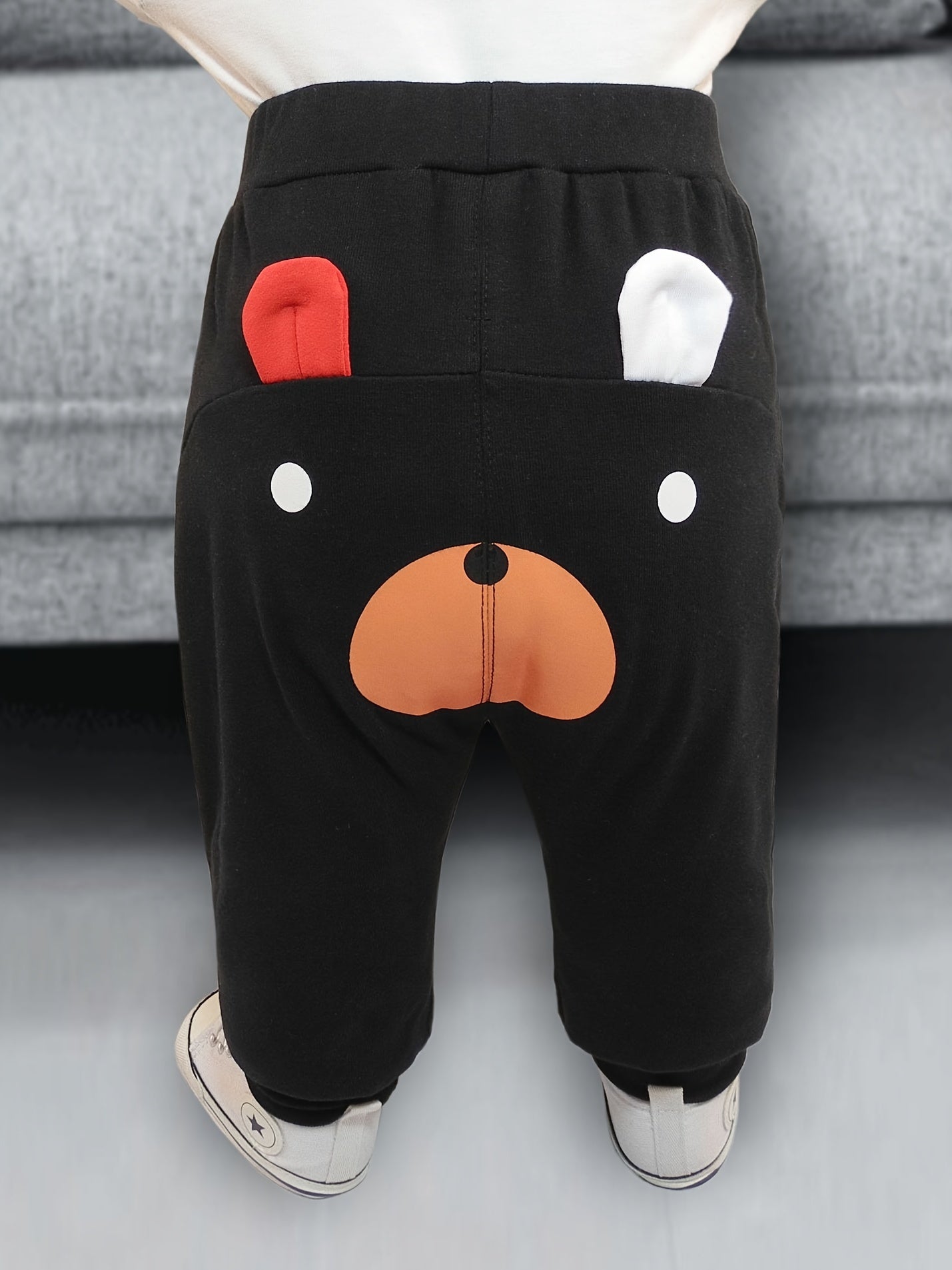 Cute Bear Jogging Pants for Babies – Ideal for Outdoor Adventures in Spring and Autumn