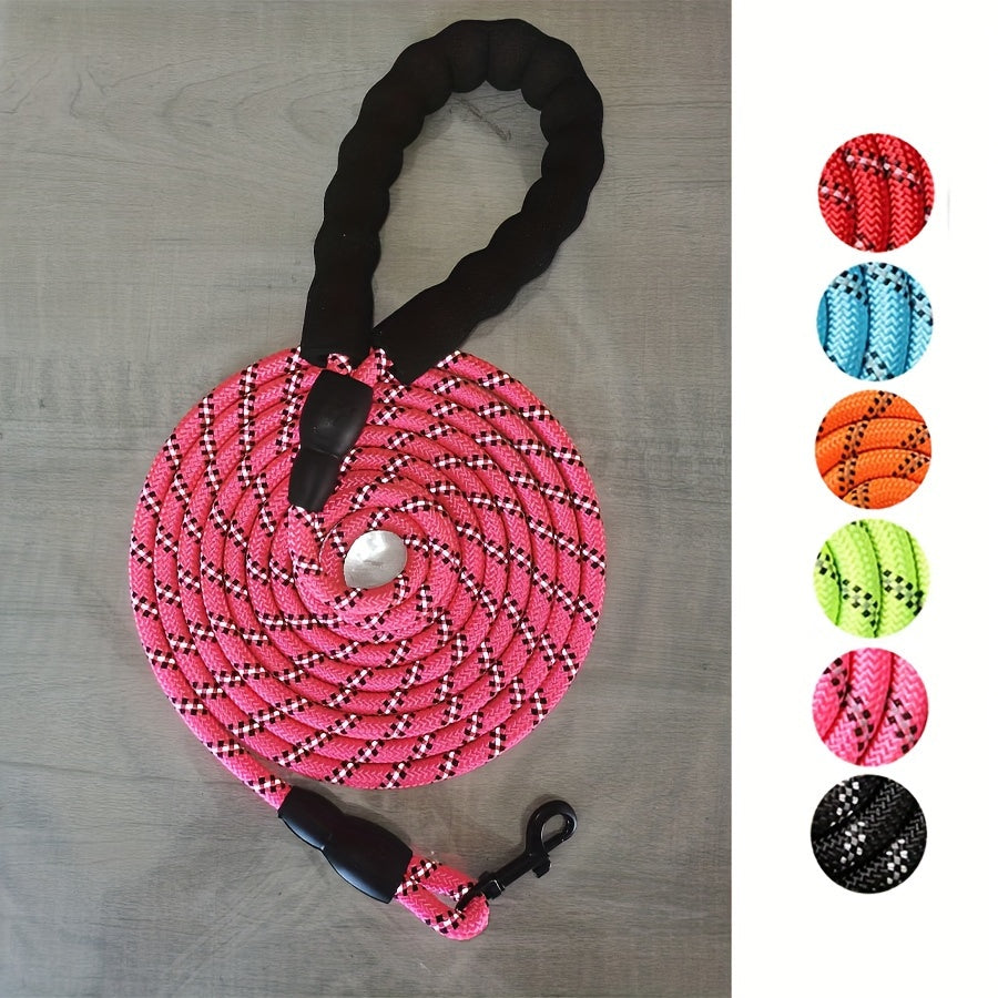 Reinforced Reflective Dog Leash with Padded Handle – Durable and Safe for Strong Dogs