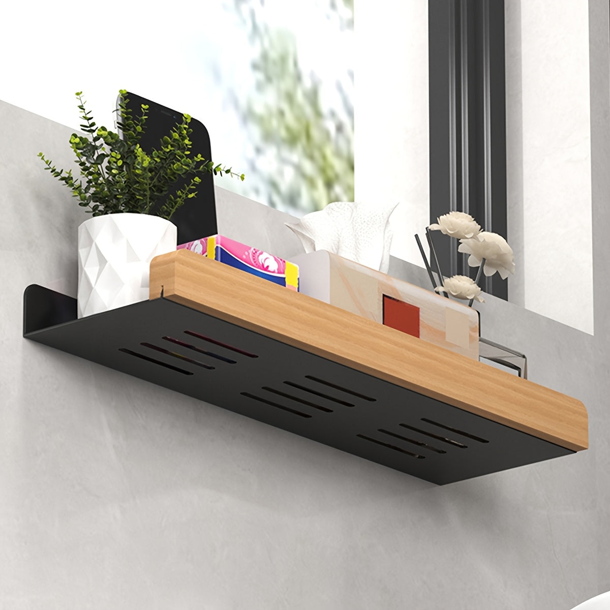 Stylish Wall Shelf Toilet Paper Holder – Perfect for Bathroom Organization