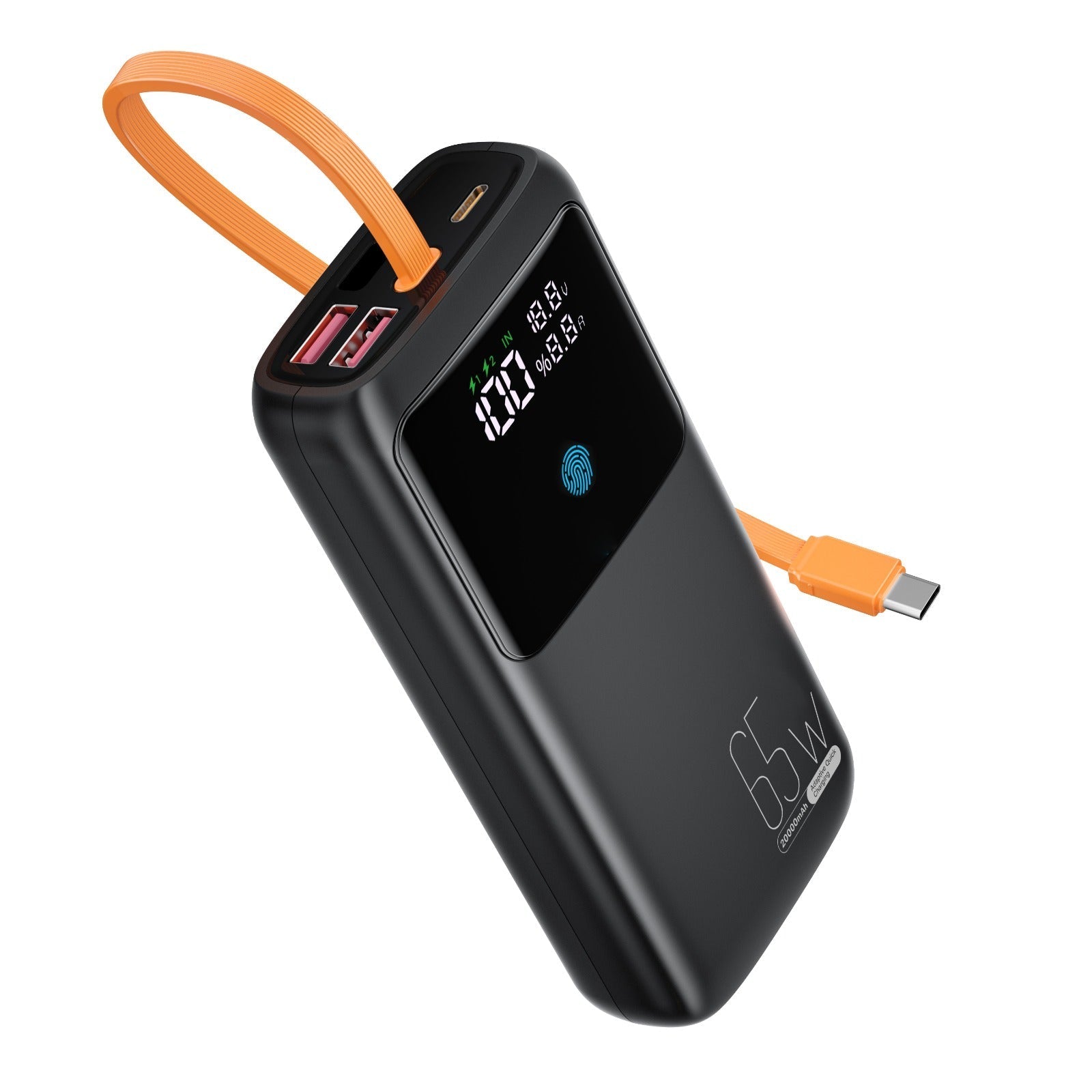 VoltMate Pro 65W – Smart Multi-Charge Power Bank with Touch Display