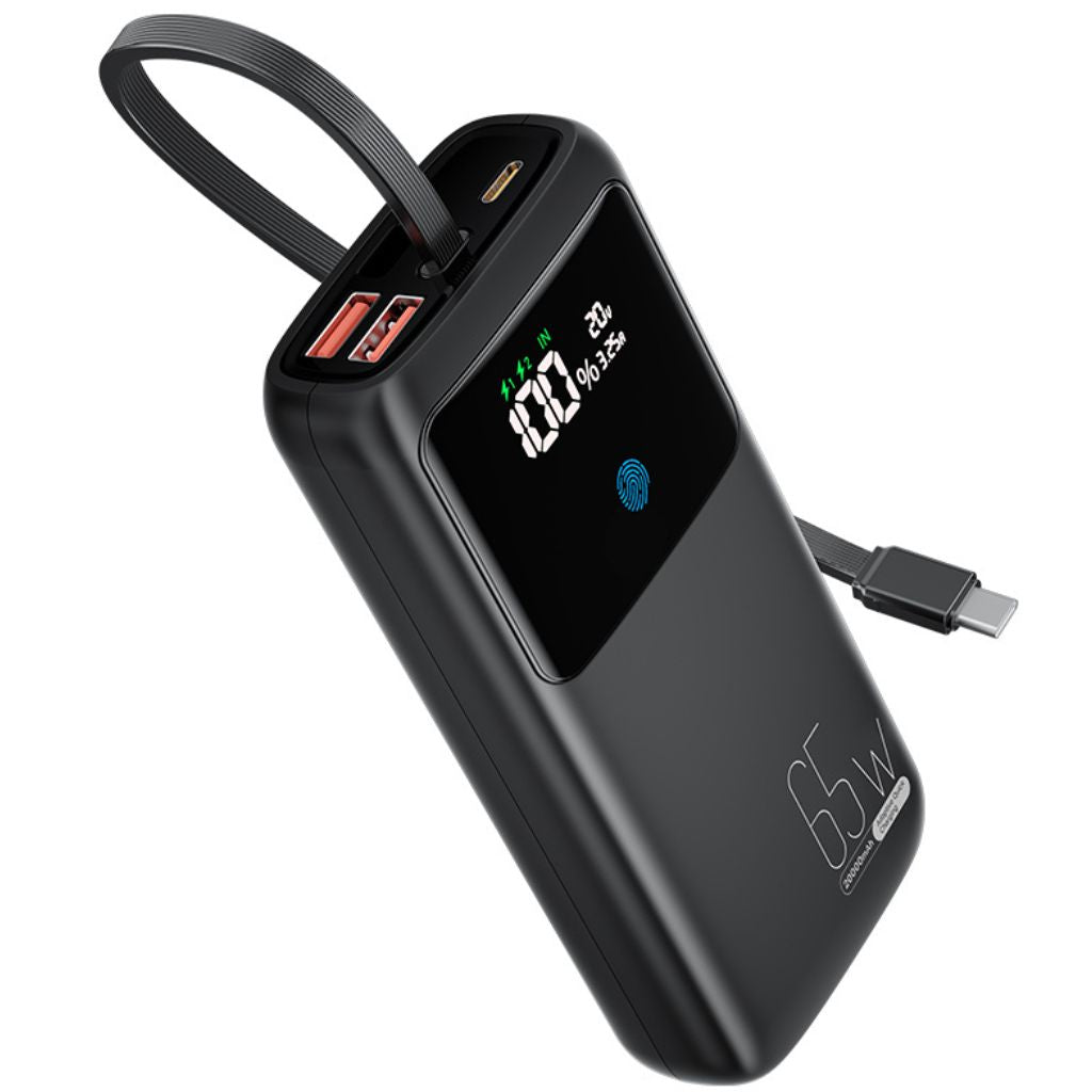 VoltMate Pro 65W – Smart Multi-Charge Power Bank with Touch Display