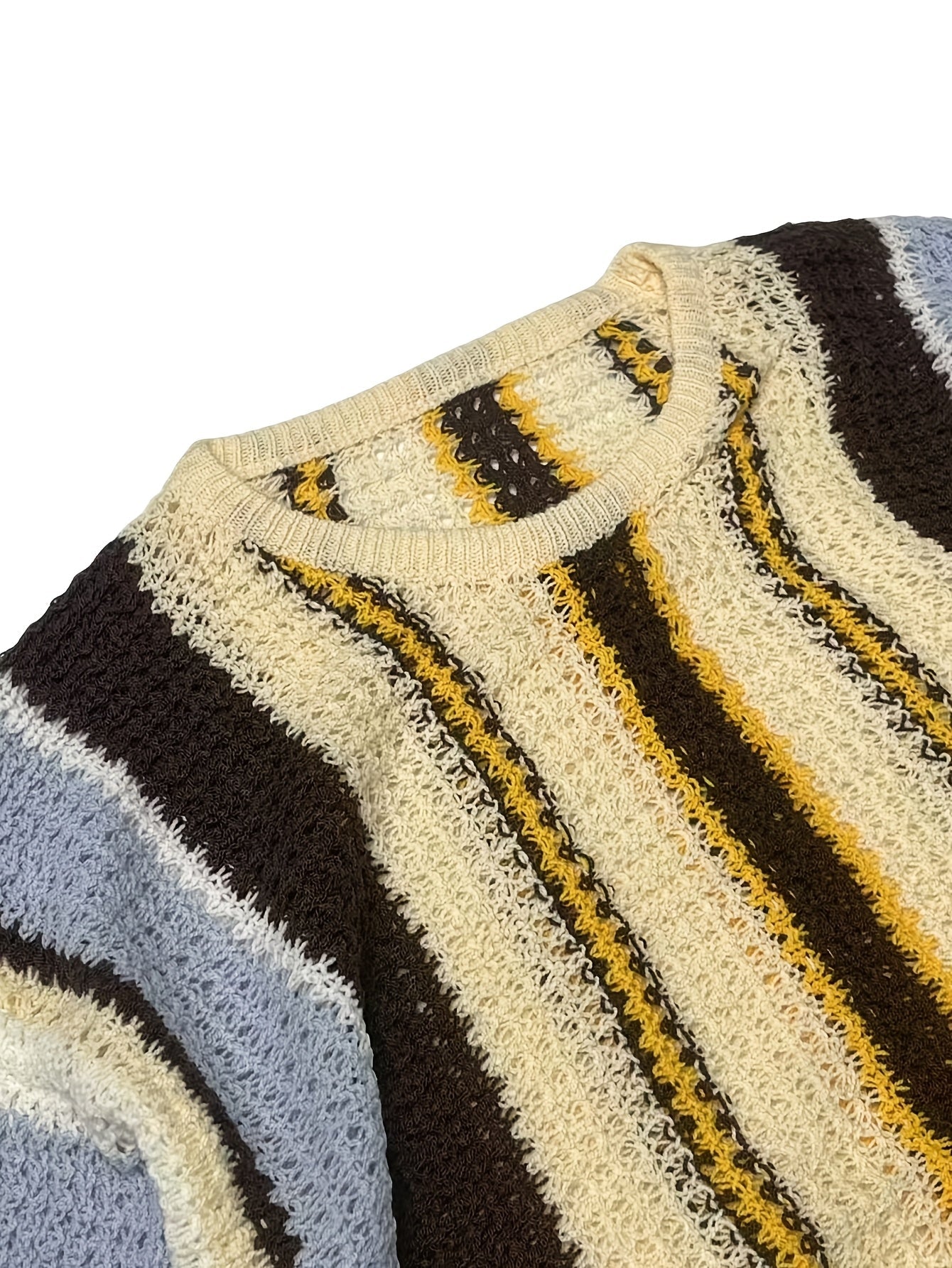 Casual Striped Knitted Sweater – Comfortable and Airy
