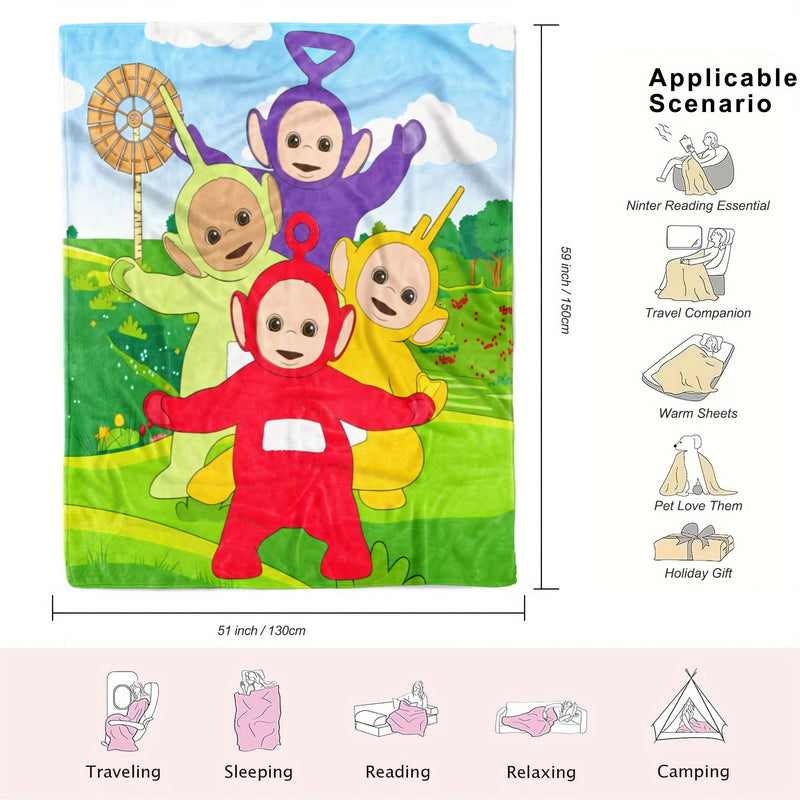 Teletubbies Blanket - For Children, Soft and Versatile