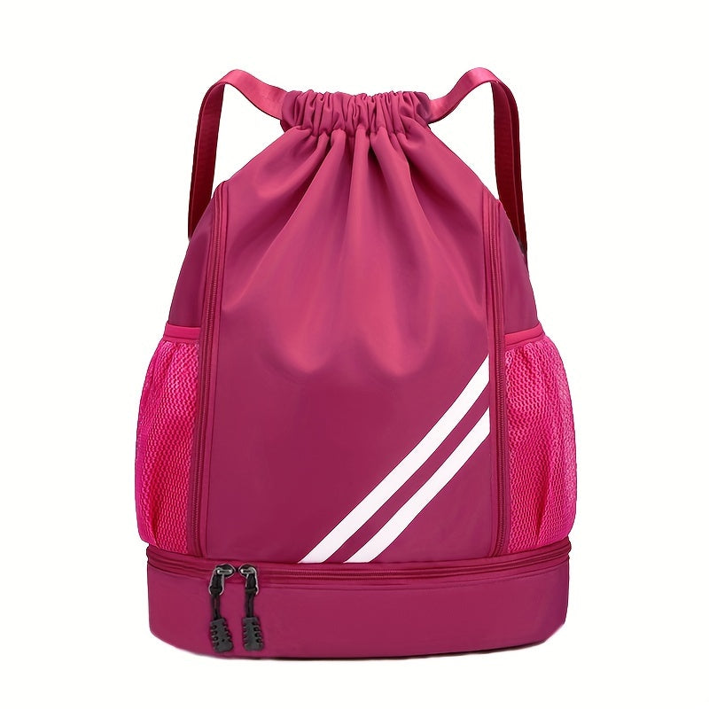 Sporty Drawstring Backpack - Spacious and versatile for any activity