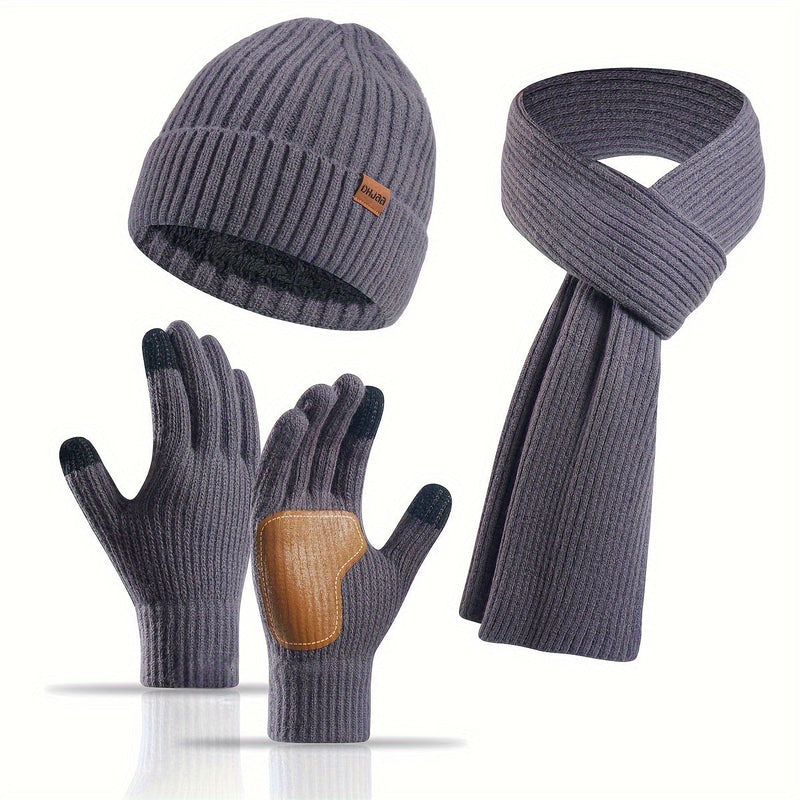 Joyful Winter Set - Hat, Scarf, and Gloves for Couples