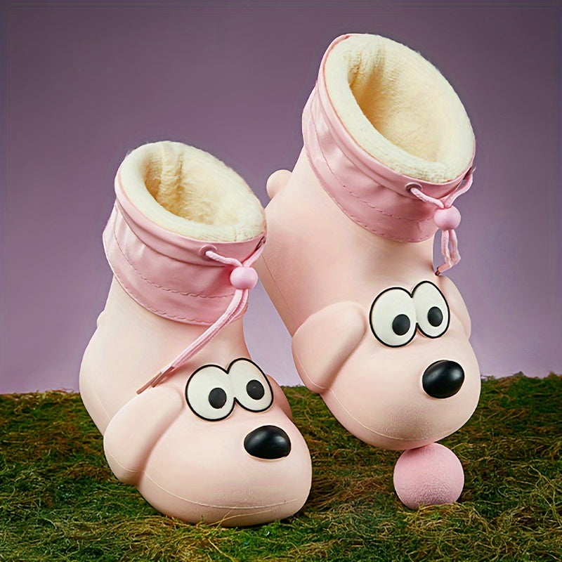 Plush Puppy Rain Boots for Kids - Warm and Playful for Rainy Days