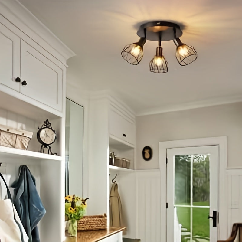Industrial Three-Light Ceiling Lamp - For Flexible and Modern Lighting
