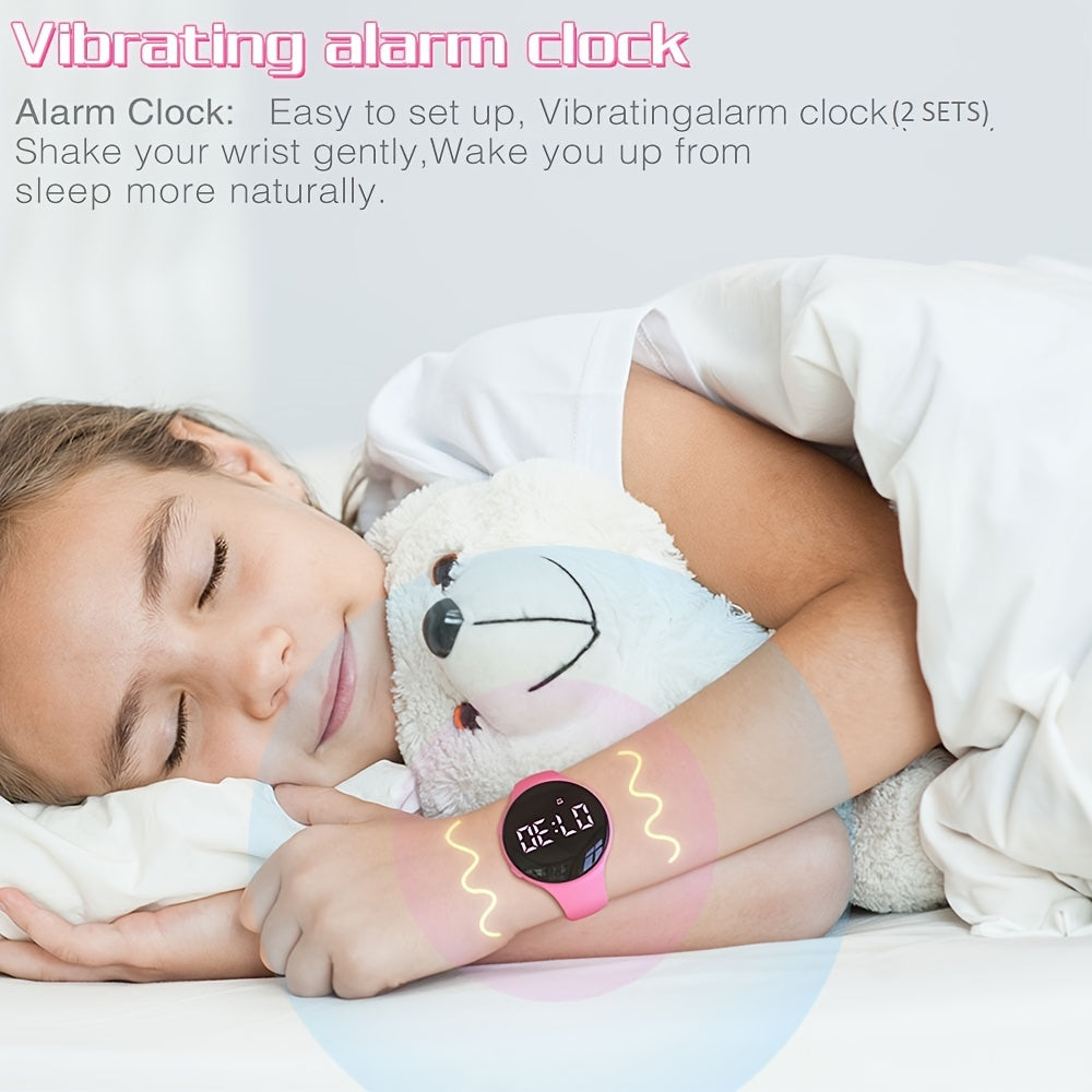 LED Digital Pedometer Watch with Vibrating Alarm – Fitness Tracker for Kids