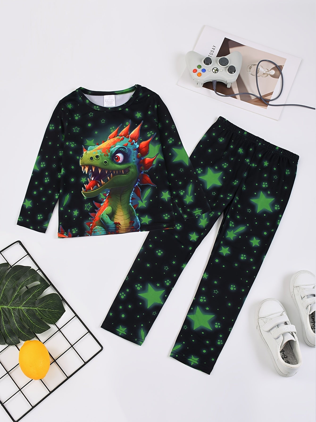 DinoGlow Pajama Set - Radiant Evenings for Adventurous Kids